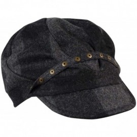 Newsboy Caps August Hats Women's Checked Mod Cap One Size Black - CJ125YE13FJ $10.08