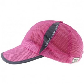 Baseball Caps Summer Quick Dry Mesh Baseball Cap Sports Cycling Running Fishing Golf Sun Hat - 2 Pink - CV12JROVB13 $9.46