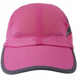 Baseball Caps Summer Quick Dry Mesh Baseball Cap Sports Cycling Running Fishing Golf Sun Hat - 2 Pink - CV12JROVB13 $9.46