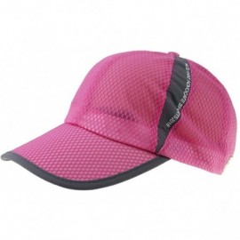 Baseball Caps Summer Quick Dry Mesh Baseball Cap Sports Cycling Running Fishing Golf Sun Hat - 2 Pink - CV12JROVB13 $9.46