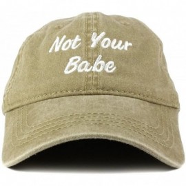 Baseball Caps Not Your Babe Embroidered Soft Crown Cotton Adjustable Cap - Khaki - C612IZJA6G1 $14.79