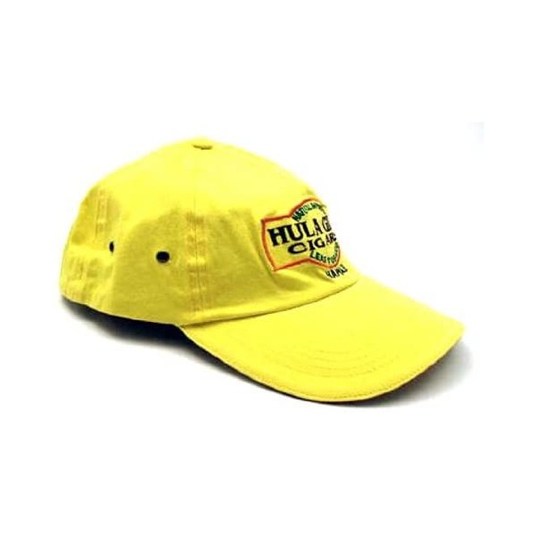 Baseball Caps Cigar Logo Hat with Secret Pocket Closed Back Deluxe - Yellow - CM115MXDQHL $13.64