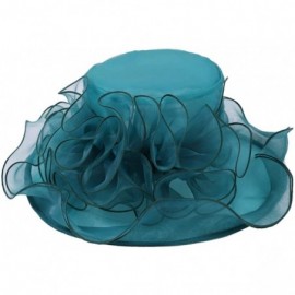Sun Hats Womens Kentucky Derby Church Dress Fascinator Tea Party Wedding Hats S056 - S019-turquoise - CQ18D3UC7TS $24.22