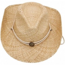 Cowboy Hats Men's & Women's Western Style Cowboy/Cowgirl Straw Hat - Natural - CW18W4RM90Y $15.81