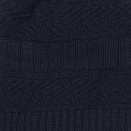 Skullies & Beanies Winter Women Men Hat- Fashion Fleece Beanie Hat- Knitted Warm Cap - Navy Blue - C1192SNKUZW $7.68