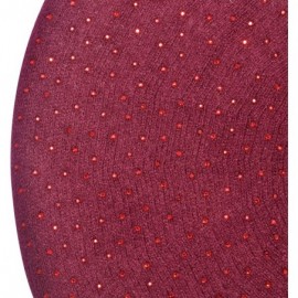 Berets Womens French Beret hat- Reversible Solid Color Cashmere Mosaic Warm Beret Cap for Girls - Burgundy - C718WEMR2S9 $15.49