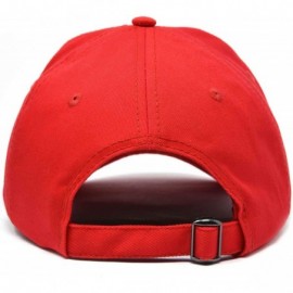 Baseball Caps Giraffe Baseball Cap Soft Cotton Dad Hat Custom Embroidered - Red - C718RE2YZUG $15.35