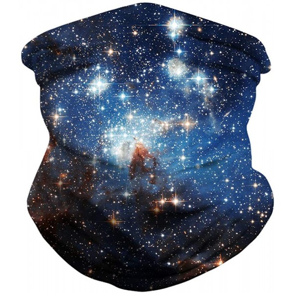 Balaclavas Galaxy Balaclava for Women Men Headband Bandana Head Wrap Scarf Neck Warmer Headwear - Galaxy 5 - CN197RYGS85 $14.04