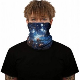 Balaclavas Galaxy Balaclava for Women Men Headband Bandana Head Wrap Scarf Neck Warmer Headwear - Galaxy 5 - CN197RYGS85 $14.04