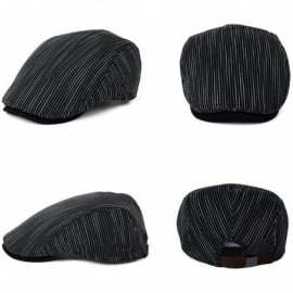 Newsboy Caps Fashion Mens Newsboy Falt Cap Golf Gatsby Summer Spring Fall Adjustable 57-60CM - 99019_black - C318DH0N5D3 $17.69