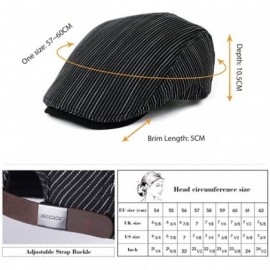 Newsboy Caps Fashion Mens Newsboy Falt Cap Golf Gatsby Summer Spring Fall Adjustable 57-60CM - 99019_black - C318DH0N5D3 $17.69