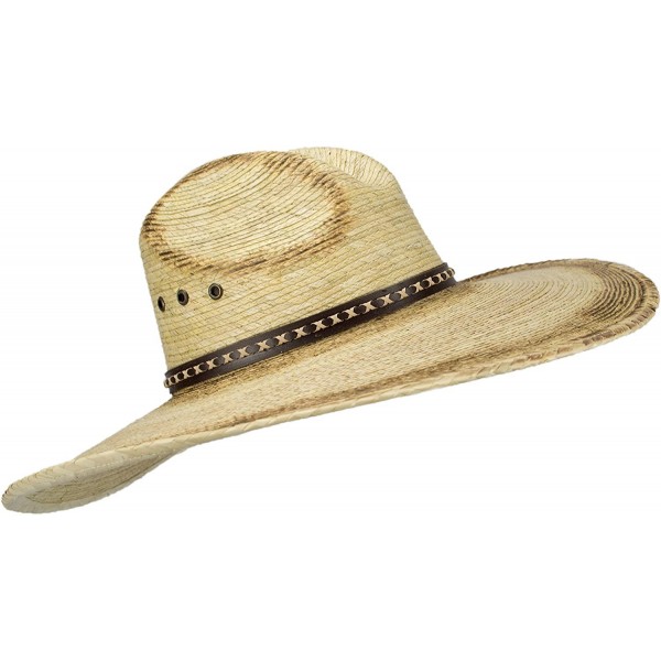 Cowboy Hats Industries Large Mexican Palm Leaf Cowboy Hat- Sombreros Vaqueros de Hombre- Flex Fit - CN183UK6543 $50.45