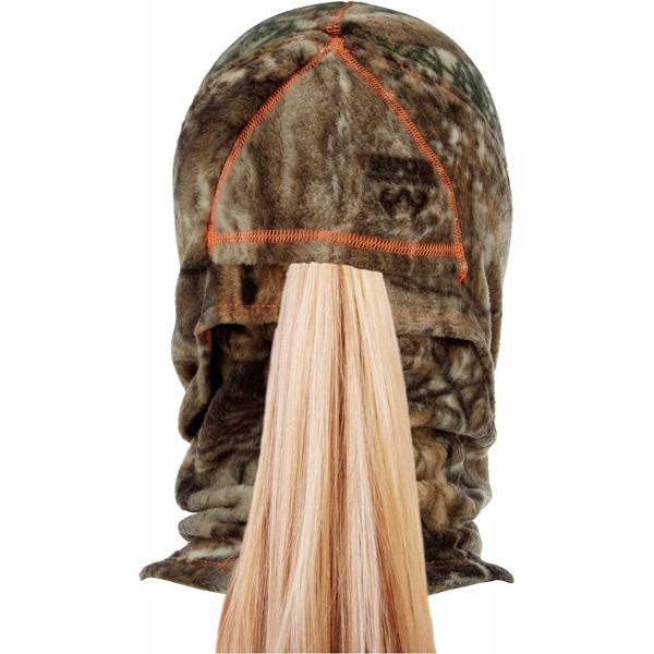 Balaclavas Realtree Ladies Camo Balaclava with Ponytail Hole - Realtree Edge/Blaze - C918YL8WXCR $18.53