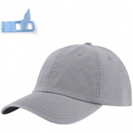 Baseball Caps Classic Washed Cotton Twill Low Profile Adjustable Baseball Cap - Gray - CT128GCV63Z $14.92