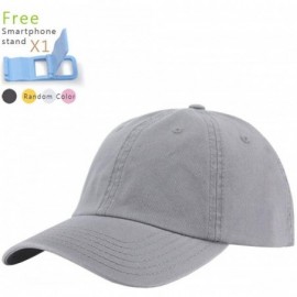 Baseball Caps Classic Washed Cotton Twill Low Profile Adjustable Baseball Cap - Gray - CT128GCV63Z $14.92