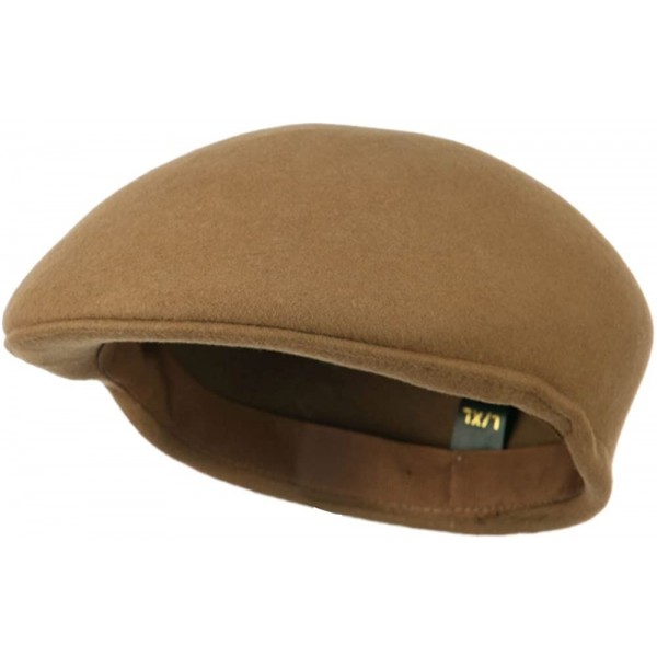 Newsboy Caps Ascot Wool Felt Ivy Cap - Tan - CB11IN05M5T $23.31