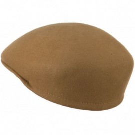 Newsboy Caps Ascot Wool Felt Ivy Cap - Tan - CB11IN05M5T $23.31