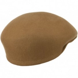 Newsboy Caps Ascot Wool Felt Ivy Cap - Tan - CB11IN05M5T $23.31