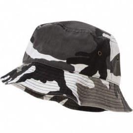 Bucket Hats 100% Cotton Bucket Hat for Men- Women- Kids - Summer Cap Fishing Hat - Urban Camo - CR18H2O2T40 $13.93