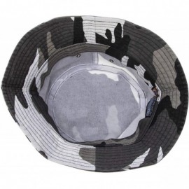 Bucket Hats 100% Cotton Bucket Hat for Men- Women- Kids - Summer Cap Fishing Hat - Urban Camo - CR18H2O2T40 $13.93