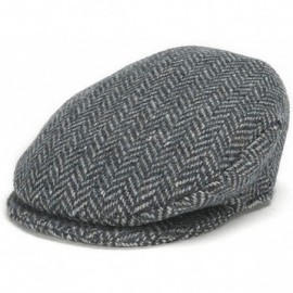 Newsboy Caps Men's Donegal Tweed Vintage Cap - Dark Grey - CV18U46M7ST $86.11