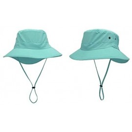 Bucket Hats Outdoor Sun Hats with Wind Lanyard Bucket Hat Fishing Cap Boonie for Men/Women/Kids - Light Blue 2 - C017YLZCONG ...