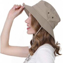 Bucket Hats Outdoor Sun Hats with Wind Lanyard Bucket Hat Fishing Cap Boonie for Men/Women/Kids - Light Blue 2 - C017YLZCONG ...
