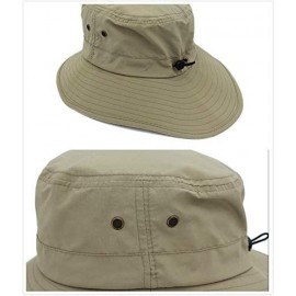 Bucket Hats Outdoor Sun Hats with Wind Lanyard Bucket Hat Fishing Cap Boonie for Men/Women/Kids - Light Blue 2 - C017YLZCONG ...