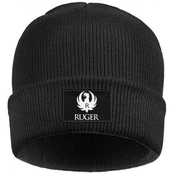 Skullies & Beanies Unisex Knit Hat Fishing-Master-Baiter-Hook- Warm Black Sport Watch Cap - Ruger Arms Makers - C919297EGX6 $...