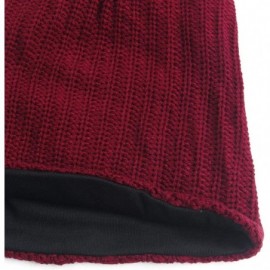 Skullies & Beanies Unisex Adult Winter Warm Slouch Beanie Long Baggy Skull Cap Stretchy Knit Hat Oversized - Claret - C6128JX...