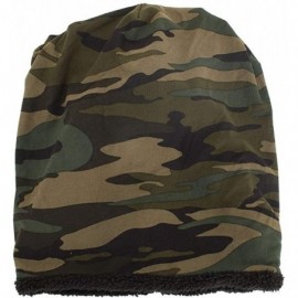 Berets Unisex Knit Baggy Beanie Beret Skull Caps Hat Winter Warm Oversized Ski Cap Hat - Army Green - CB18M5Y64ZH $9.71