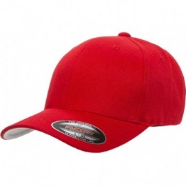 Baseball Caps Wooly Blend 6-Panel Cap (6477) - Red - CI12CMW09GF $15.65