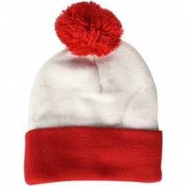 Skullies & Beanies Snowstar Duo Two-Tone Winter Beanie Hat - Off White/Bright Red - C011E5OCTHB $10.44