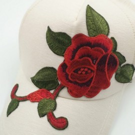 Skullies & Beanies Unisex Baseball Cap with Flower Embroidery Adjustable Leisure Casual Snapback Hat - Beige - CZ182MR8Y5O $1...