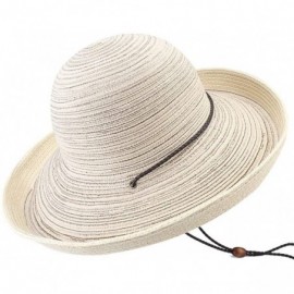 Sun Hats Wide Brim Floppy Sun Hat 100% Cotton Packable Summer Beach Hats for Women - Sh052 Beige - CN18NRAM9CG $15.13