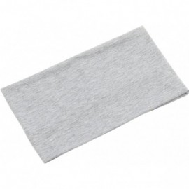 Headbands Women's Solid Stretch Wide Sports Headband Cotton Yoga Hairband Bandanas - Light Grey - CN188ND20Q0 $7.72