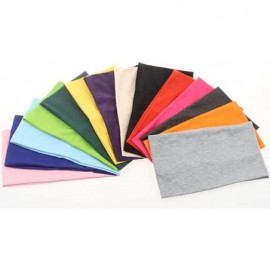 Headbands Women's Solid Stretch Wide Sports Headband Cotton Yoga Hairband Bandanas - Light Grey - CN188ND20Q0 $7.72