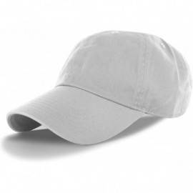 Baseball Caps Plain 100% Cotton Adjustable Baseball Cap - White - CL11SEDFKJN $8.06