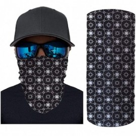 Balaclavas Seamless Bandana for Men Women Outdoors Neck Gaiter Scarf Dust Wind Balaclava Headwear - Flower Black - CN197TXZH6...