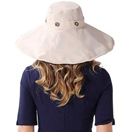 Sun Hats Women Men Cotton Sunhat UPF 50+ UV Protection Sun Hat Removable Neck Face Flap Cap - Beige-floral - C3182RYEZ39 $25.13