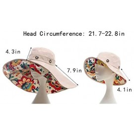 Sun Hats Women Men Cotton Sunhat UPF 50+ UV Protection Sun Hat Removable Neck Face Flap Cap - Beige-floral - C3182RYEZ39 $25.13