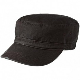 Baseball Caps Military Style Distressed Washed Cotton Cadet Army Caps - Black - CA11Z33C9K5 $20.14