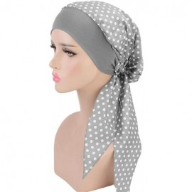 Skullies & Beanies Women Vintage Elastic Wide Band Chemo Head Scarf Turbans Night Sleep Hat Cap - 3 Color Pack C - CN18I4S396...