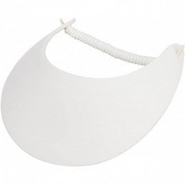 Visors Fabric Foam Sun String Visor- White - CY129990E05 $7.96