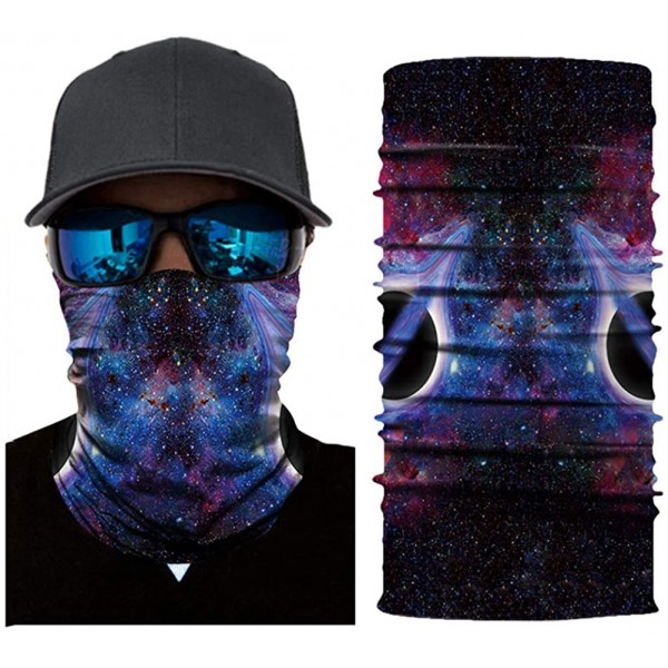 Balaclavas Seamless Rave Bandana for Men Women Neck Gaiter Scarf Dust Wind Balaclava Headwear - Blue Red Nebula - C0197T8YLL5...