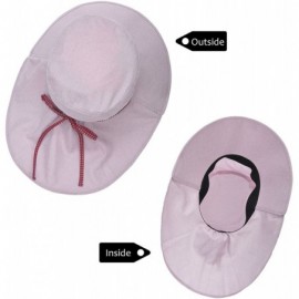 Sun Hats Womens Wide Brim Sun Protection Hat w/Flap Neck Cover for Summer Safari Hiking - Red - C218EDOZOC7 $12.48