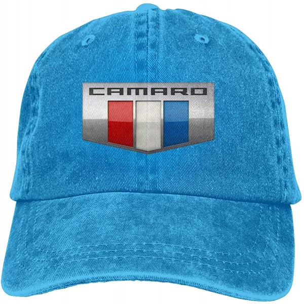 Baseball Caps Unisex Camaro Performance Car Baseball Cap Snapback Trucker Hat - Blue - CX18YGAHI77 $15.88