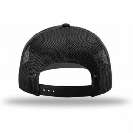 Baseball Caps KAG Leather Patch Back Mesh Hat - Black Front / Black Mesh - C018XE6KEL8 $35.53