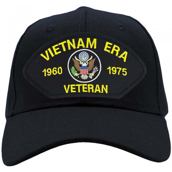 Baseball Caps US Military - Vietnam Era Veteran Hat/Ballcap Adjustable One Size Fits Most - Black - CD18OOZ6W93 $20.65