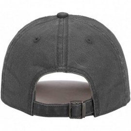 Baseball Caps Unisex Vintage Washed Distressed Baseball-Cap Twill Adjustable Dad-Hat - C16-black+orange - CT18NU4UT3Y $13.05